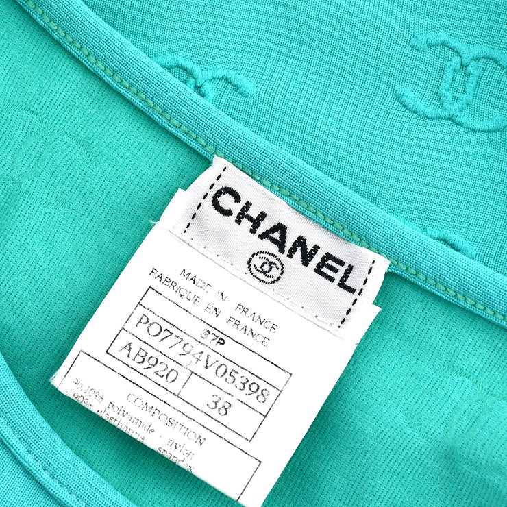 Chanel Cropped T-shirt Light Blue 97P #38