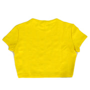 Chanel Cropped T-shirt Top Yellow 97P #40