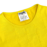 Chanel Cropped T-shirt Top Yellow 97P #40