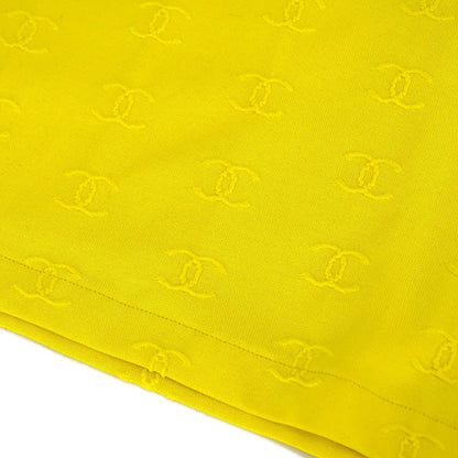 Chanel Cropped T-shirt Top Yellow 97P #40