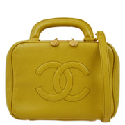 Chanel 1997-1999 Light Green Caviar 2way Vanity Handbag