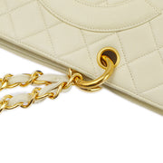 Chanel 1996-1997 Ivory Lambskin Chain Tote Handbag