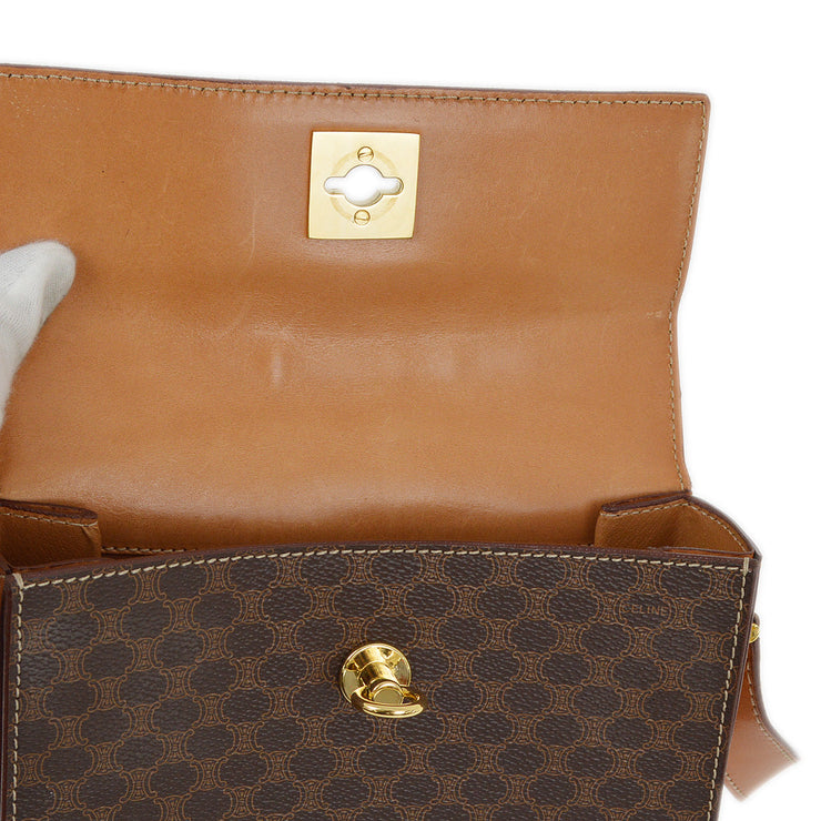 Celine Brown Macadam Shoulder Bag