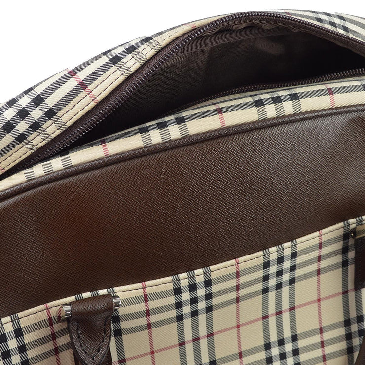 Burberry Beige Burberry Check 2way Duffle Handbag