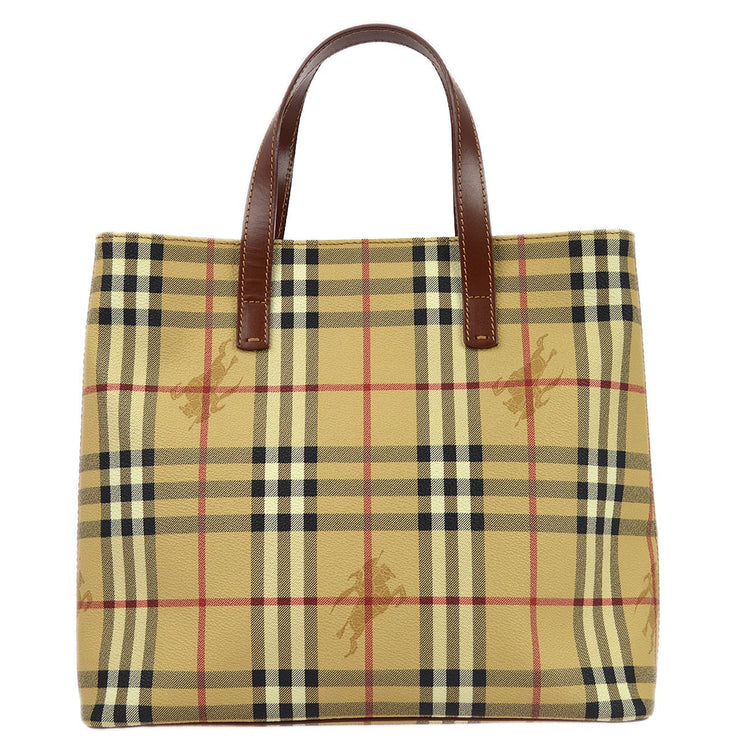 Burberry Beige House Check Tote Handbag