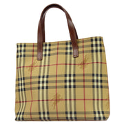 Burberry Beige House Check Tote Handbag