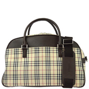 Burberry Beige Burberry Check 2way Duffle Handbag