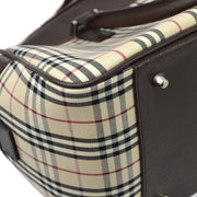 Burberry Beige Burberry Check 2way Duffle Handbag