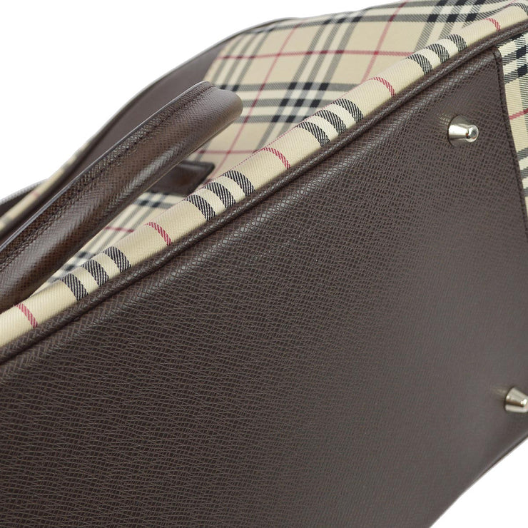 Burberry Beige Burberry Check 2way Duffle Handbag