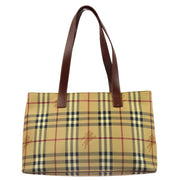 Burberry Beige House Check Tote Handbag