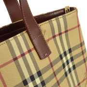 Burberry Beige House Check Tote Handbag