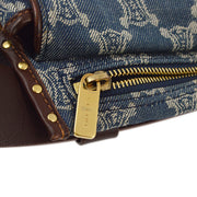 Celine Blue Denim Macadam Belt Bum Bag