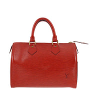 Louis Vuitton 1993 Red Epi Speedy 25 Handbag M43017