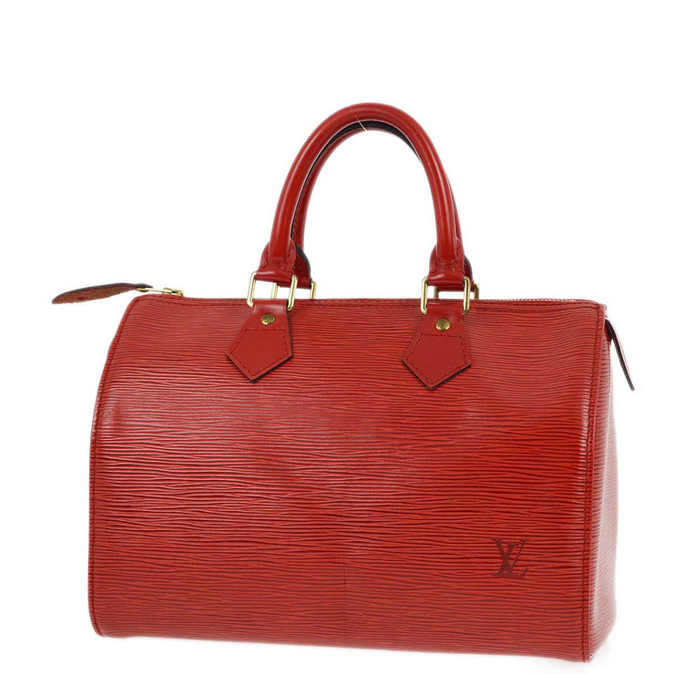 Louis Vuitton 1993 Red Epi Speedy 25 Handbag M43017