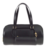 Louis Vuitton 2005 Black Epi Soufflot Handbag M52862