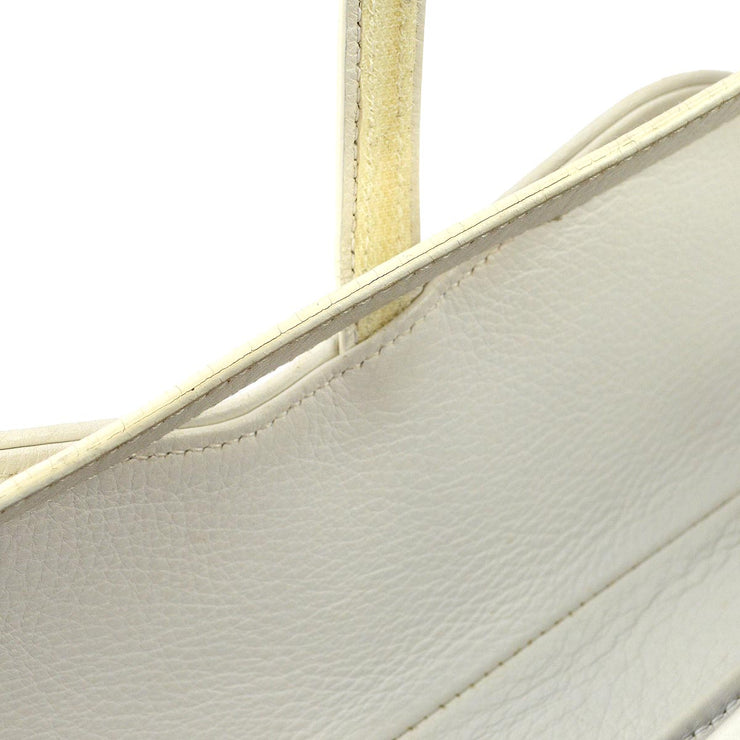 Christian Dior 2005 White Embroidered Saddle Handbag