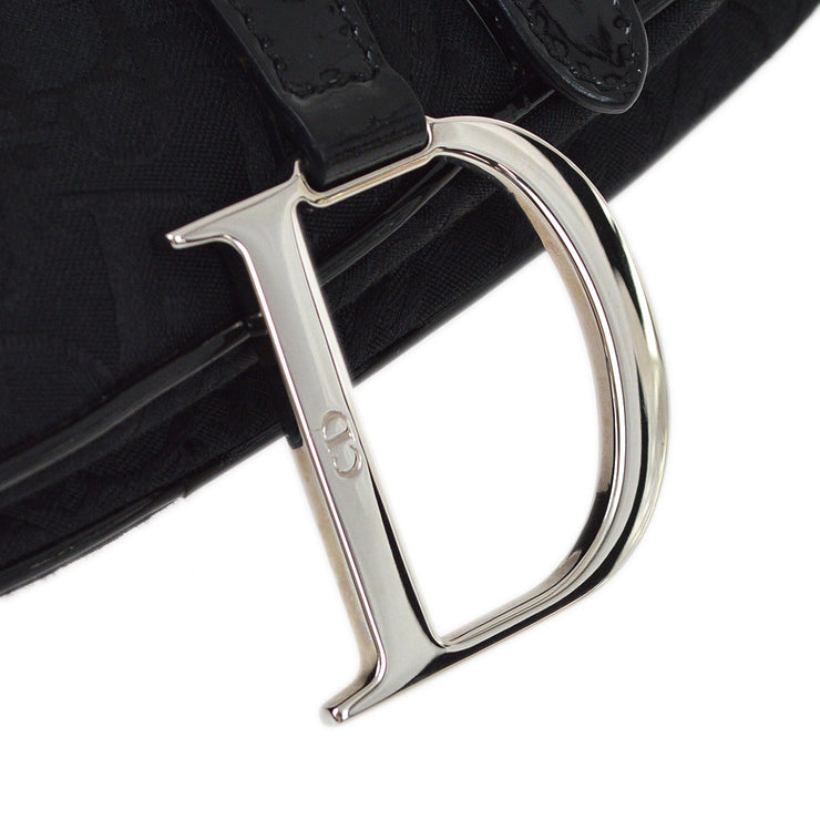 Christian Dior 2005 Black Trotter Saddle Handbag