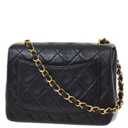 Chanel 1996-1997 Black Lambskin Mini Classic Square Flap Shoulder Bag 17