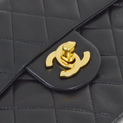 Chanel 1996-1997 Black Lambskin Mini Classic Square Flap Shoulder Bag 17