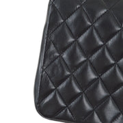 Chanel 1989-1991 Black Lambskin Single Flap Shoulder Bag