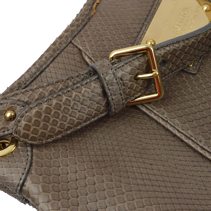 Louis Vuitton 2009 Gray Python Exotic Galliera PM Shoulder Bag