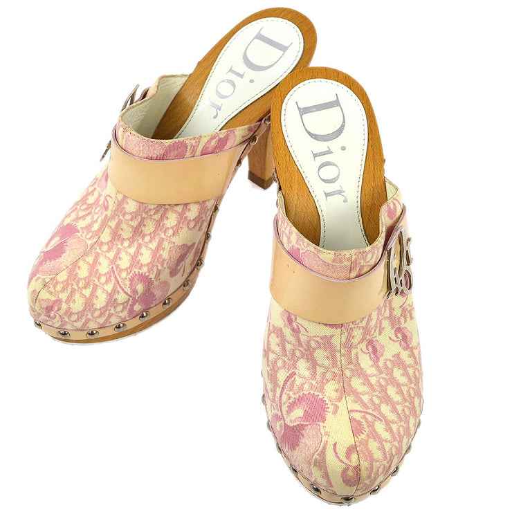 Christian Dior * Pink Trotter Sandals Shoes #35 1/2