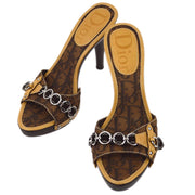 Christian Dior * Brown Trotter Romantic Sandals Shoes #37