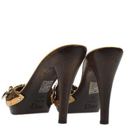 Christian Dior * Brown Trotter Romantic Sandals Shoes #37