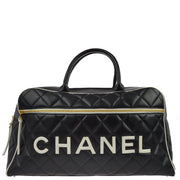 Chanel * 1994-1996 Black Calfskin Travel Bowling Bag