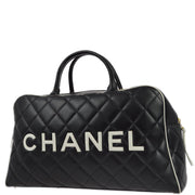 Chanel * 1994-1996 Black Calfskin Travel Bowling Bag