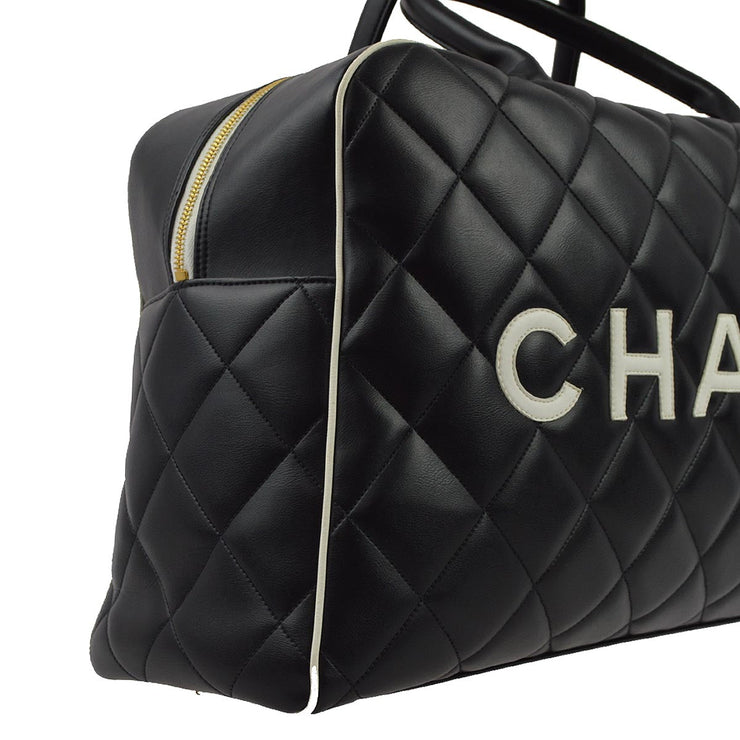 Chanel * 1994-1996 Black Calfskin Travel Bowling Bag