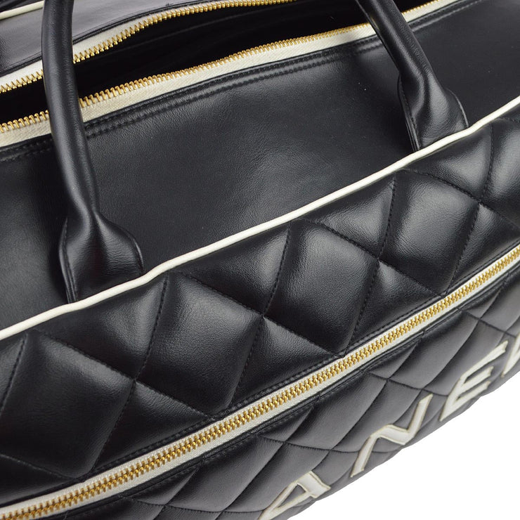 Chanel * 1994-1996 Black Calfskin Travel Bowling Bag