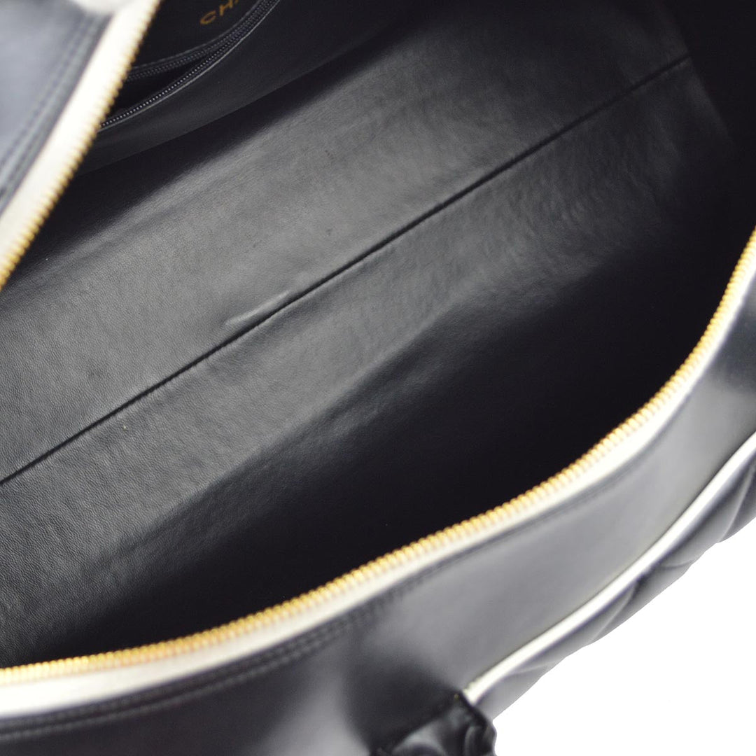 Chanel * 1994-1996 Black Calfskin Travel Bowling Bag – AMORE Chanel * 1994-1996 Black Calfskin Travel Bowling Bag – AMORE