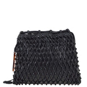 Chanel 1997-1999 Black Lambskin Plaited Shoulder Bag