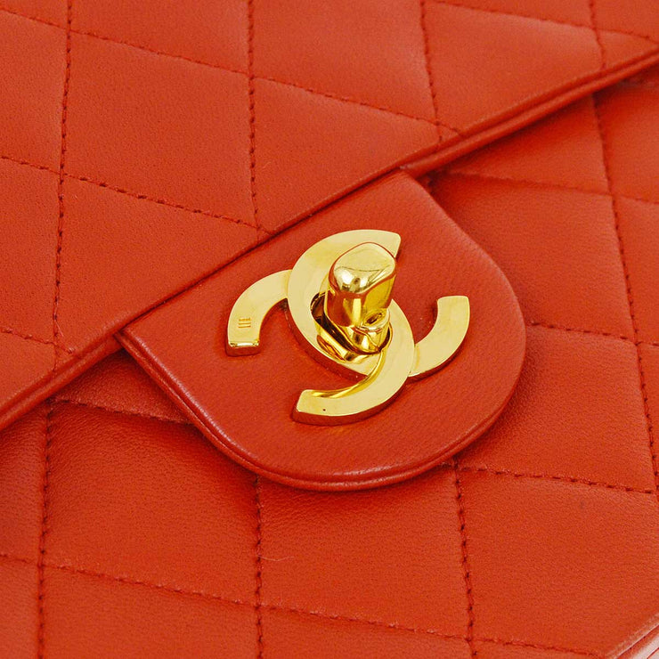 Chanel 1986-1988 Red Lambskin Mini Classic Square Flap Shoulder Bag 17