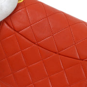 Chanel 1986-1988 Red Lambskin Mini Classic Square Flap Shoulder Bag 17