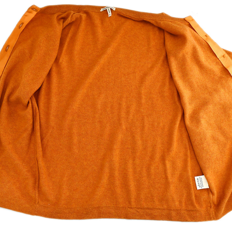 Hermes Ensemble Cardigan Sleeveless Top Orange #Medium