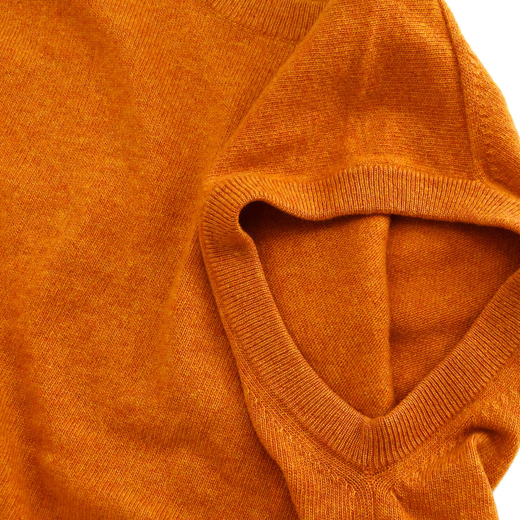 Hermes Ensemble Cardigan Sleeveless Top Orange #Medium