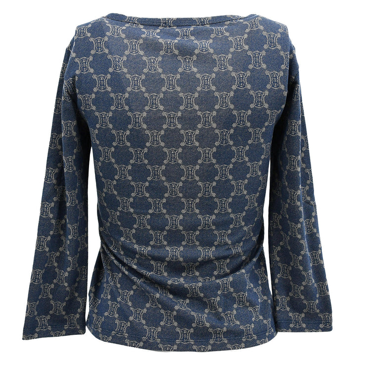 Celine Macadam Long Sleeve Top Indigo #M