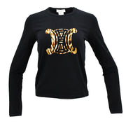 Celine Macadam Long Sleeve T-shirt Black #L