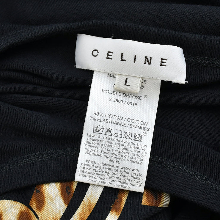 Celine Macadam Long Sleeve T-shirt Black #L