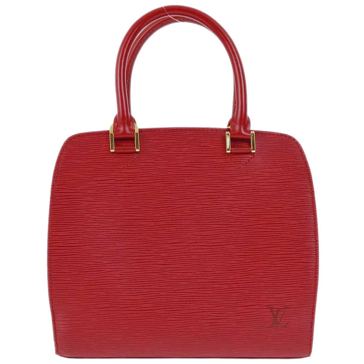 Louis Vuitton 2003 Red Epi Pont Neuf Handbag M52057