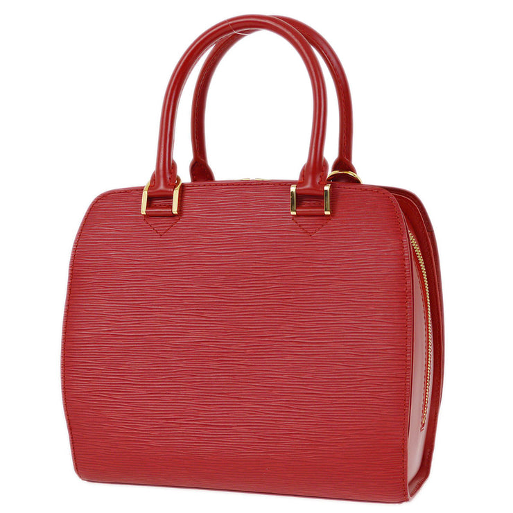 Louis Vuitton 2003 Red Epi Pont Neuf Handbag M52057