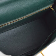 Hermes 1992 Vert Ardennes Kelly 28 Retourne 2way Shoulder Handbag