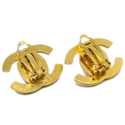 Chanel CC Turnlock Earrings Clip-On Gold Small 97P