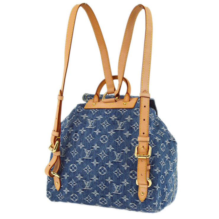 Louis Vuitton 2006 Blue Monogram Denim Sac a Dos GM Backpack M95056