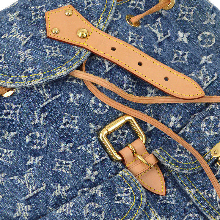 Louis Vuitton 2006 Blue Monogram Denim Sac a Dos GM Backpack M95056