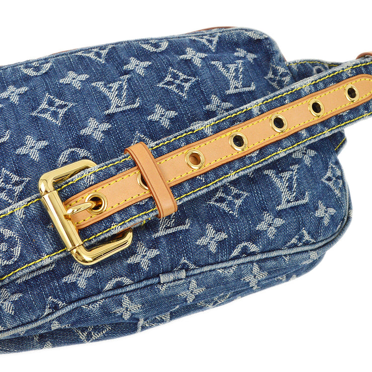 Louis Vuitton 2007 Blue Monogram Denim Bum Bag Waist M95347