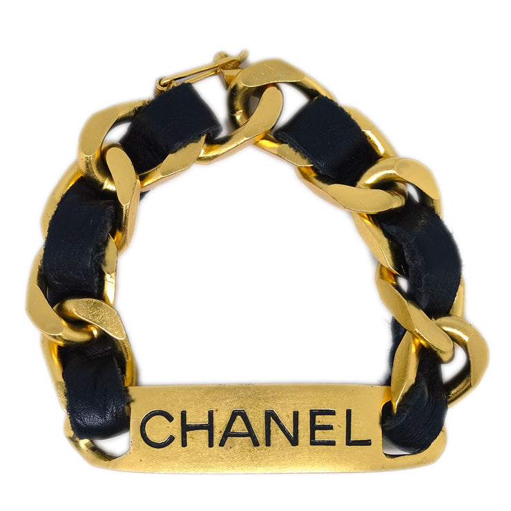 Chanel Bracelet Gold Black 95A