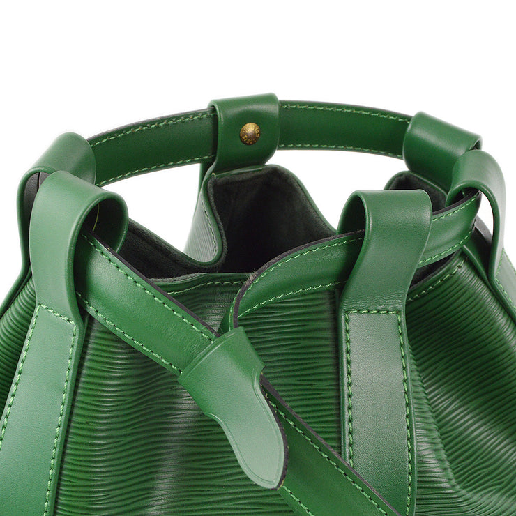 Louis Vuitton 1995 Green Epi Randonnee PM Bucket Shoulder Bag M52354